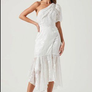 Santorini One Shoulder Floral Midi Dress